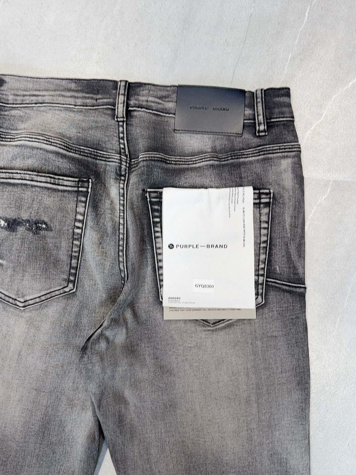 TEXTURED ARCH DENIM “Graphite Blowout”