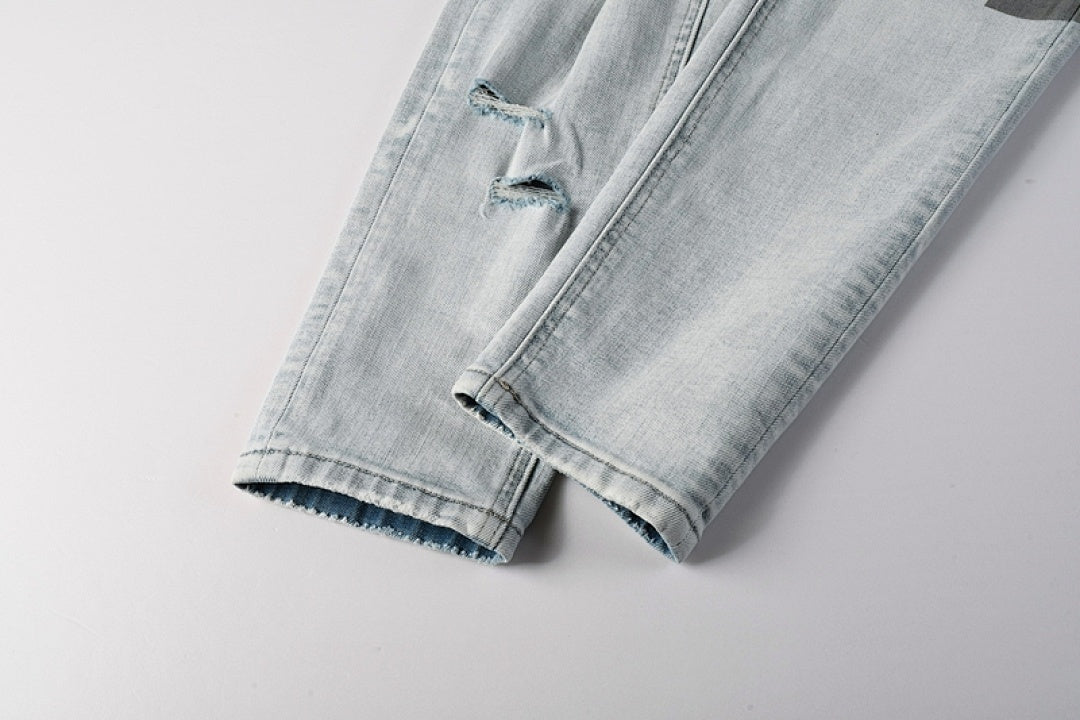 CROSS STITCH DENIM “Patchwork Raven”