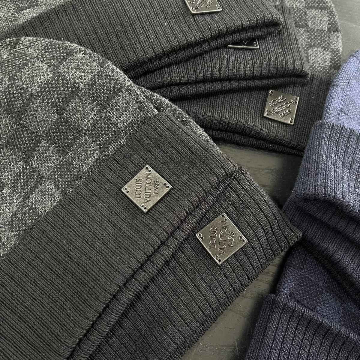 DAMIER KNIT BEANIE “Black”