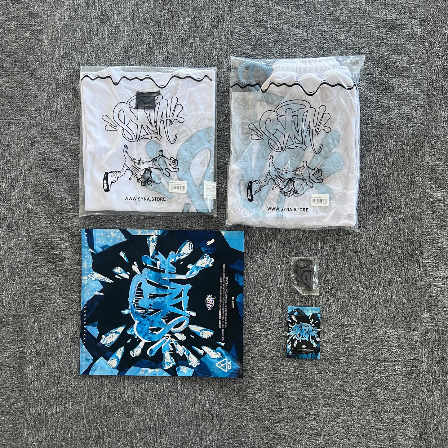 UTILITY SHORTS SET “Blue White”