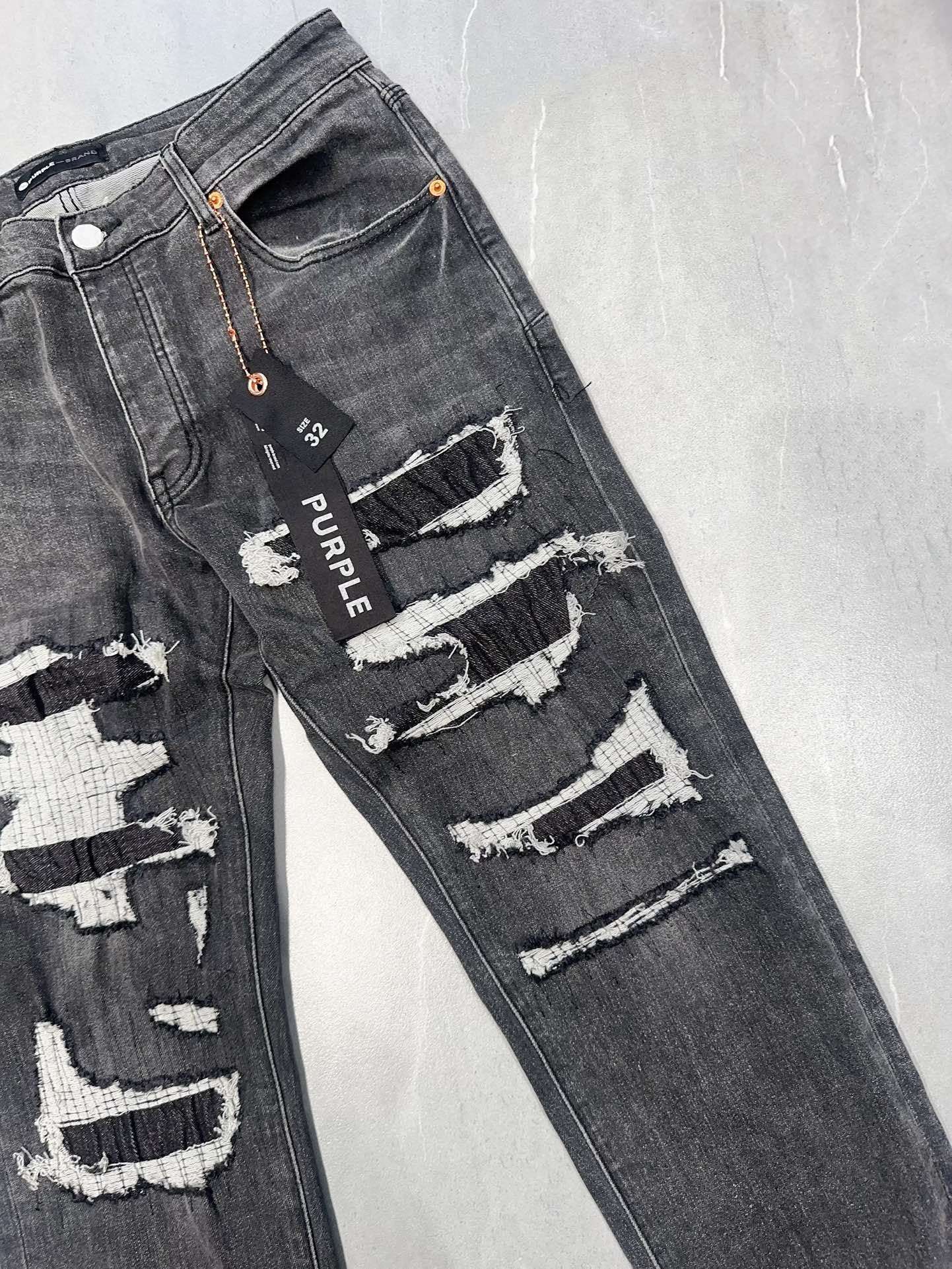 TEXTURED ARCH DENIM “Azure Stencil”