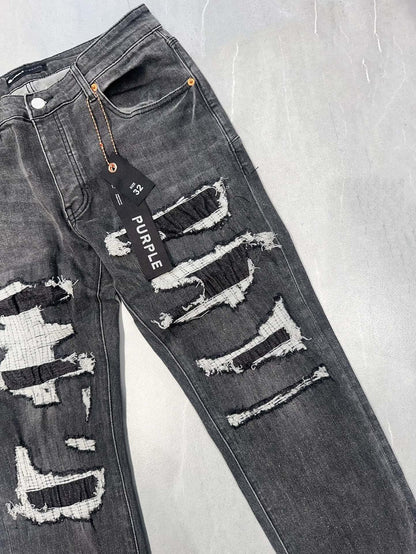 TEXTURED ARCH DENIM “Azure Stencil”