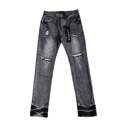 TEXTURED ARCH DENIM “Oil Spill Hem”