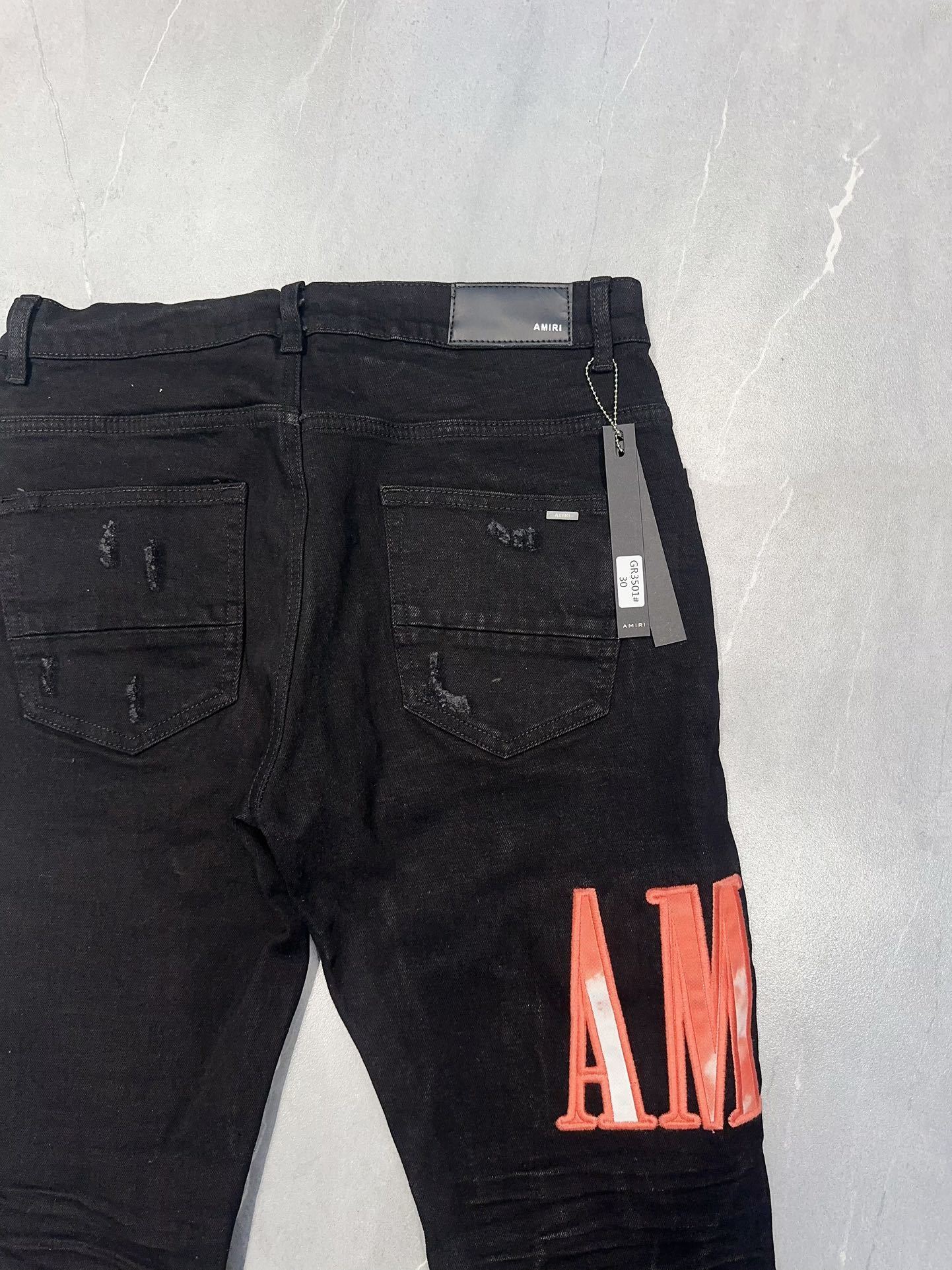 DISTRESSED DENIM “Orange Trash Black”
