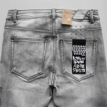 CROSS STITCH DENIM “Ash Stonewash”