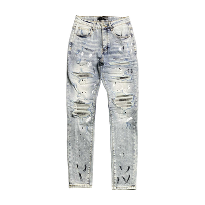 DISTRESSED DENIM “Platinum Tie-Dye”