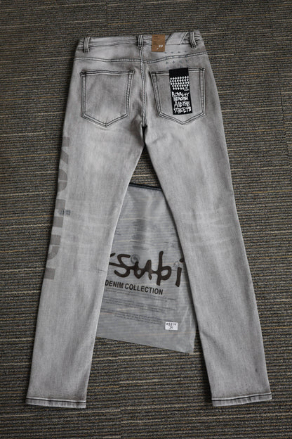 CROSS STITCH DENIM “Ash Stonewash”