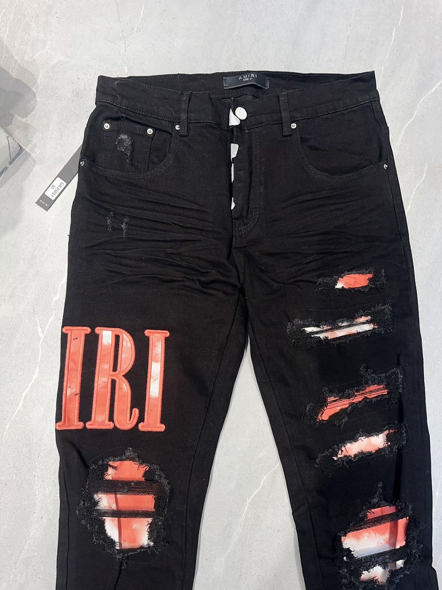 DISTRESSED DENIM “Orange Trash Black”