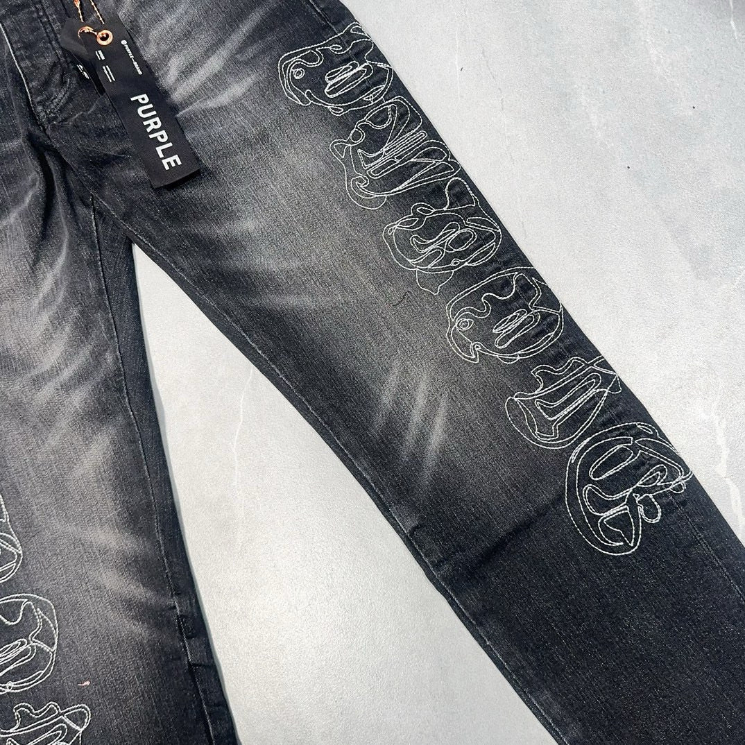 TEXTURED ARCH DENIM “Gothic Embroidery”