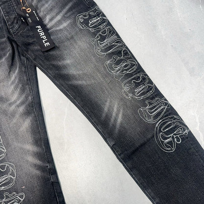 TEXTURED ARCH DENIM “Gothic Embroidery”