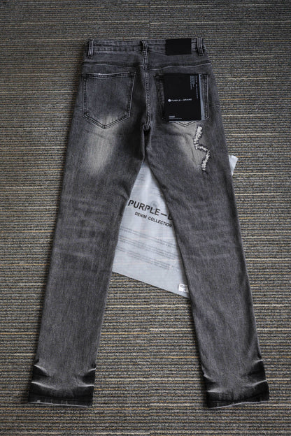 TEXTURED ARCH DENIM “Oil Spill Hem”