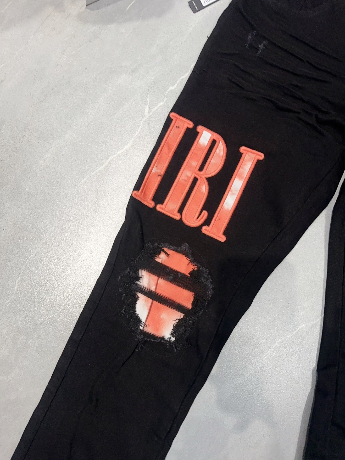 DISTRESSED DENIM “Orange Trash Black”