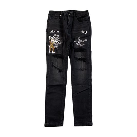 DISTRESSED DENIM “Art Patch Black”