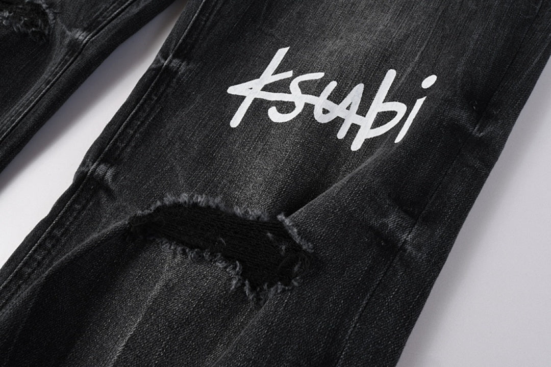 CROSS STITCH DENIM “Jet Knee”