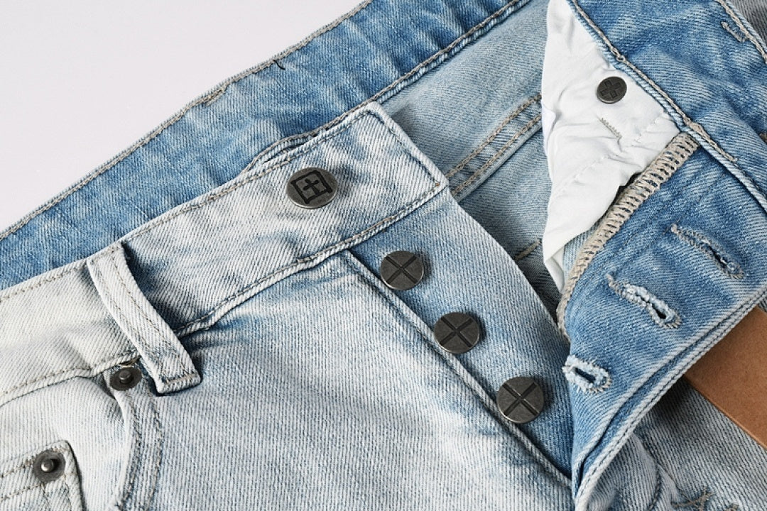 CROSS STITCH DENIM “Patchwork Raven”