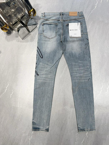 TEXTURED ARCH DENIM “Sky Script Wash”