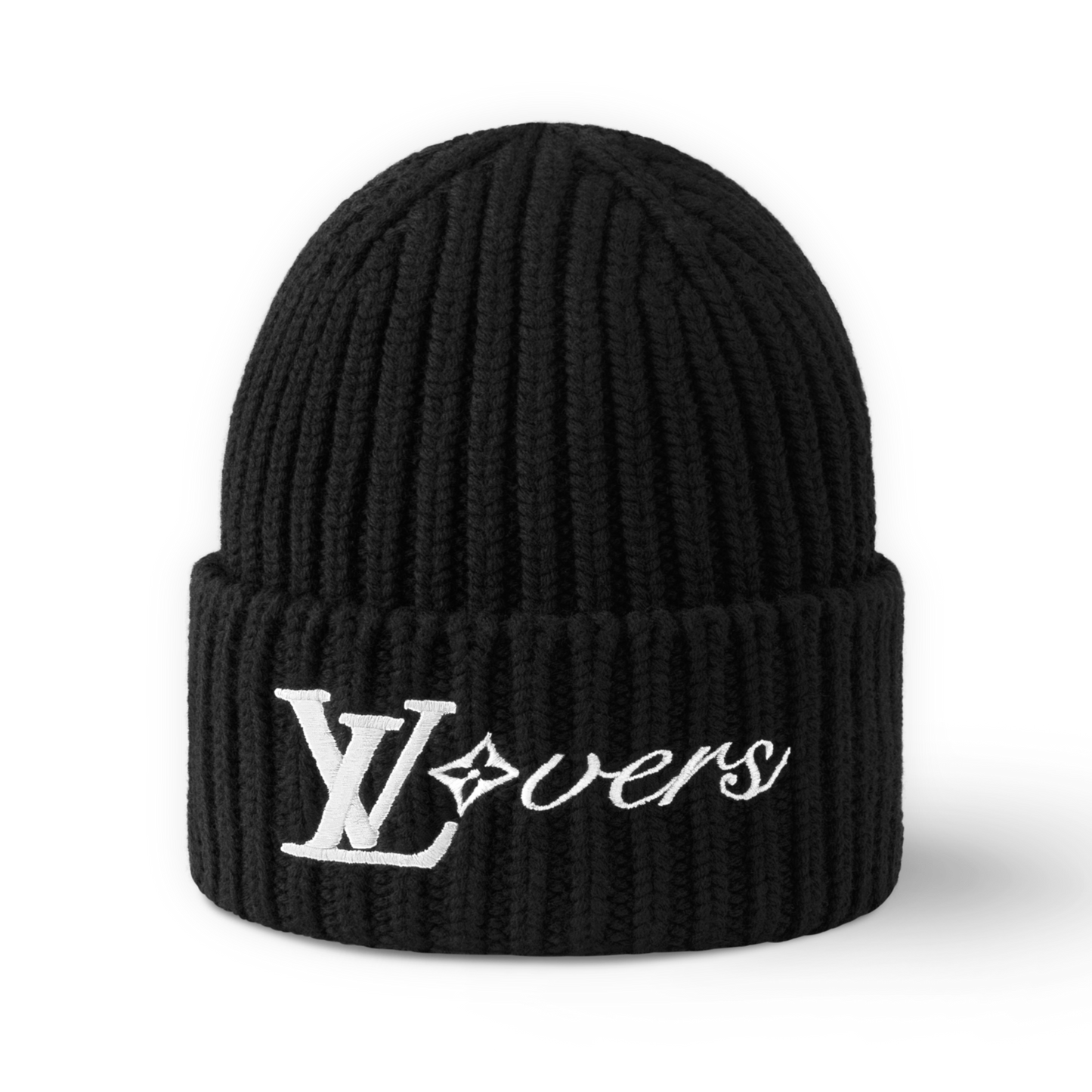 MONOGRAM RIB BEANIE “Black”