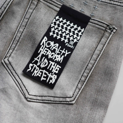 CROSS STITCH DENIM “Ash Stonewash”