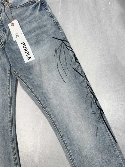 TEXTURED ARCH DENIM “Sky Script Wash”