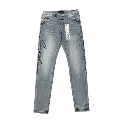 TEXTURED ARCH DENIM “Sky Script Wash”