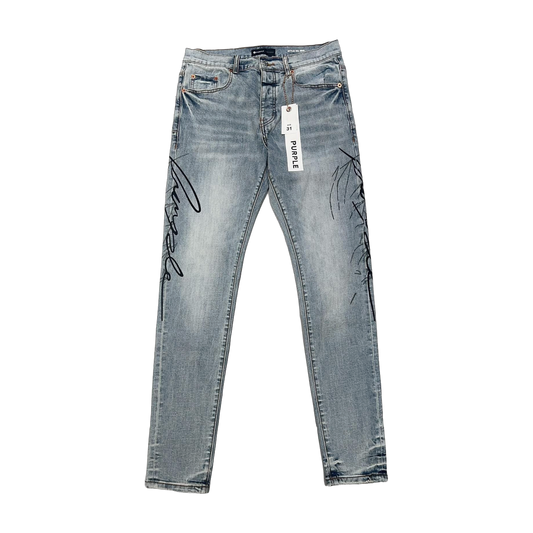 TEXTURED ARCH DENIM “Sky Script Wash”