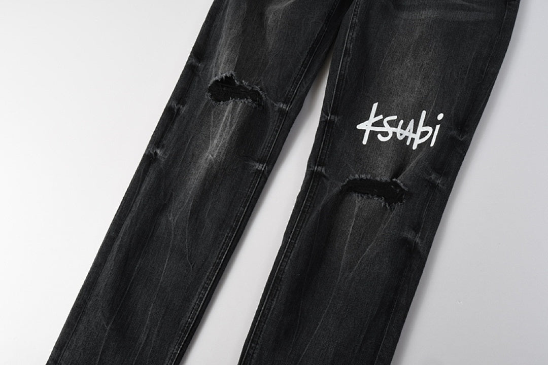 CROSS STITCH DENIM “Jet Knee”
