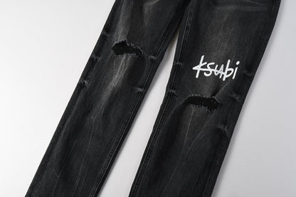 CROSS STITCH DENIM “Jet Knee”