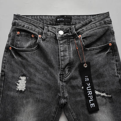 TEXTURED ARCH DENIM “Oil Spill Hem”