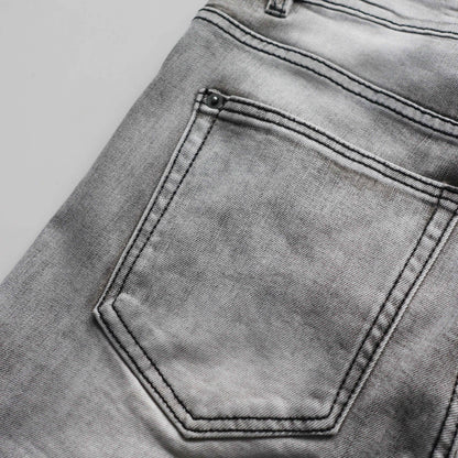 CROSS STITCH DENIM “Ash Stonewash”