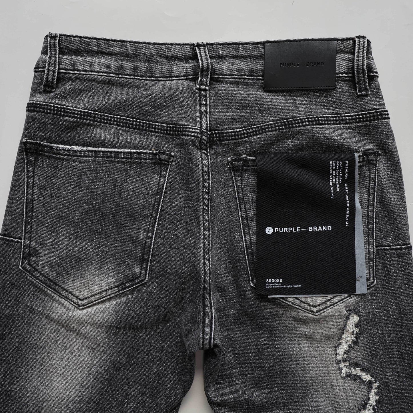 TEXTURED ARCH DENIM “Oil Spill Hem”