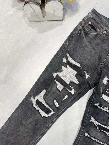 TEXTURED ARCH DENIM “Azure Stencil”