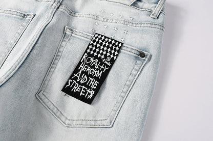 CROSS STITCH DENIM “Patchwork Raven”