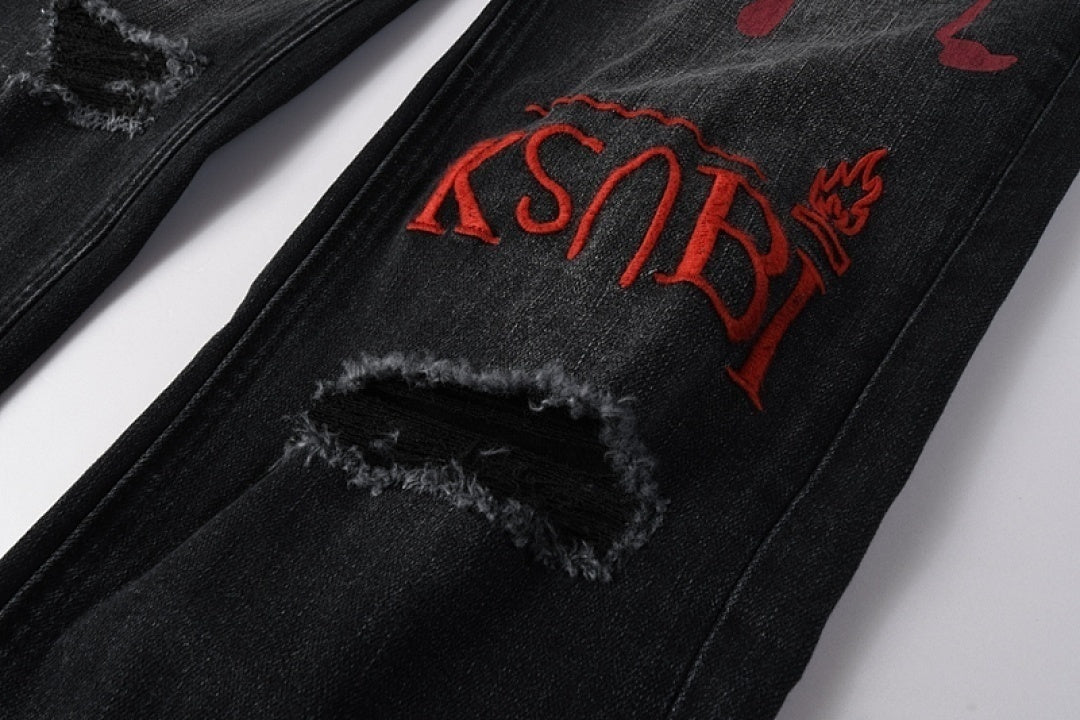 CROSS STITCH DENIM “Scribble Smoke”