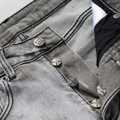 CROSS STITCH DENIM “Ash Stonewash”