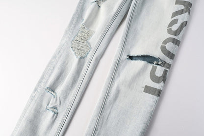 CROSS STITCH DENIM “Patchwork Raven”