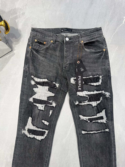 TEXTURED ARCH DENIM “Azure Stencil”