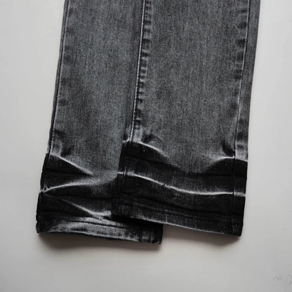 TEXTURED ARCH DENIM “Oil Spill Hem”