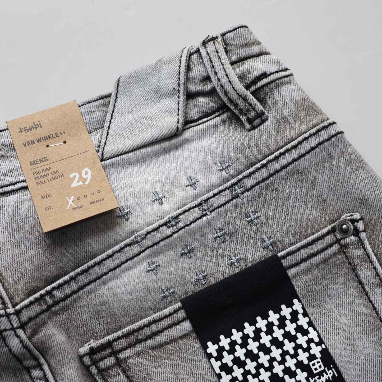 CROSS STITCH DENIM “Ash Stonewash”