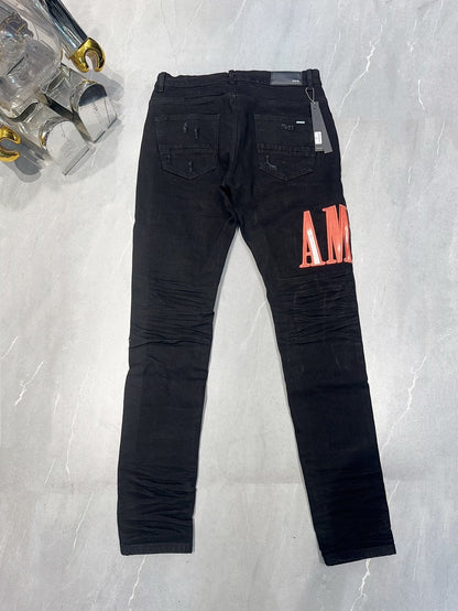 DISTRESSED DENIM “Orange Trash Black”