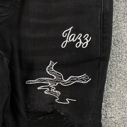 DISTRESSED DENIM “Art Patch Black”