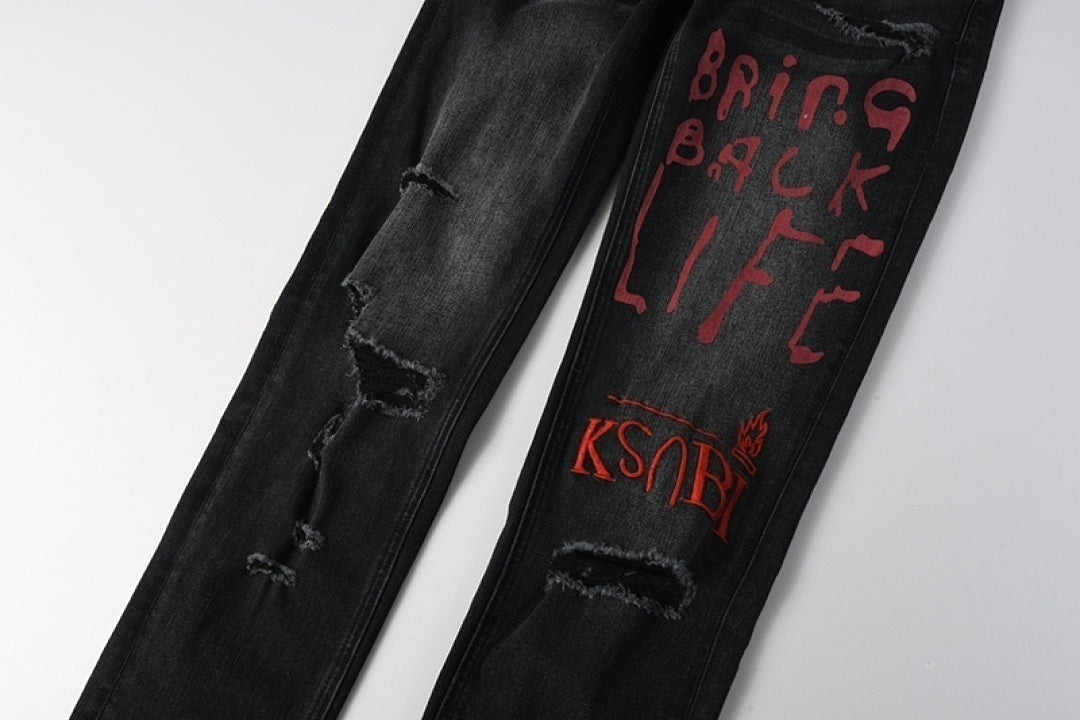 CROSS STITCH DENIM “Scribble Smoke”