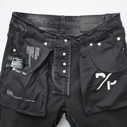 TEXTURED ARCH DENIM “Oil Spill Hem”