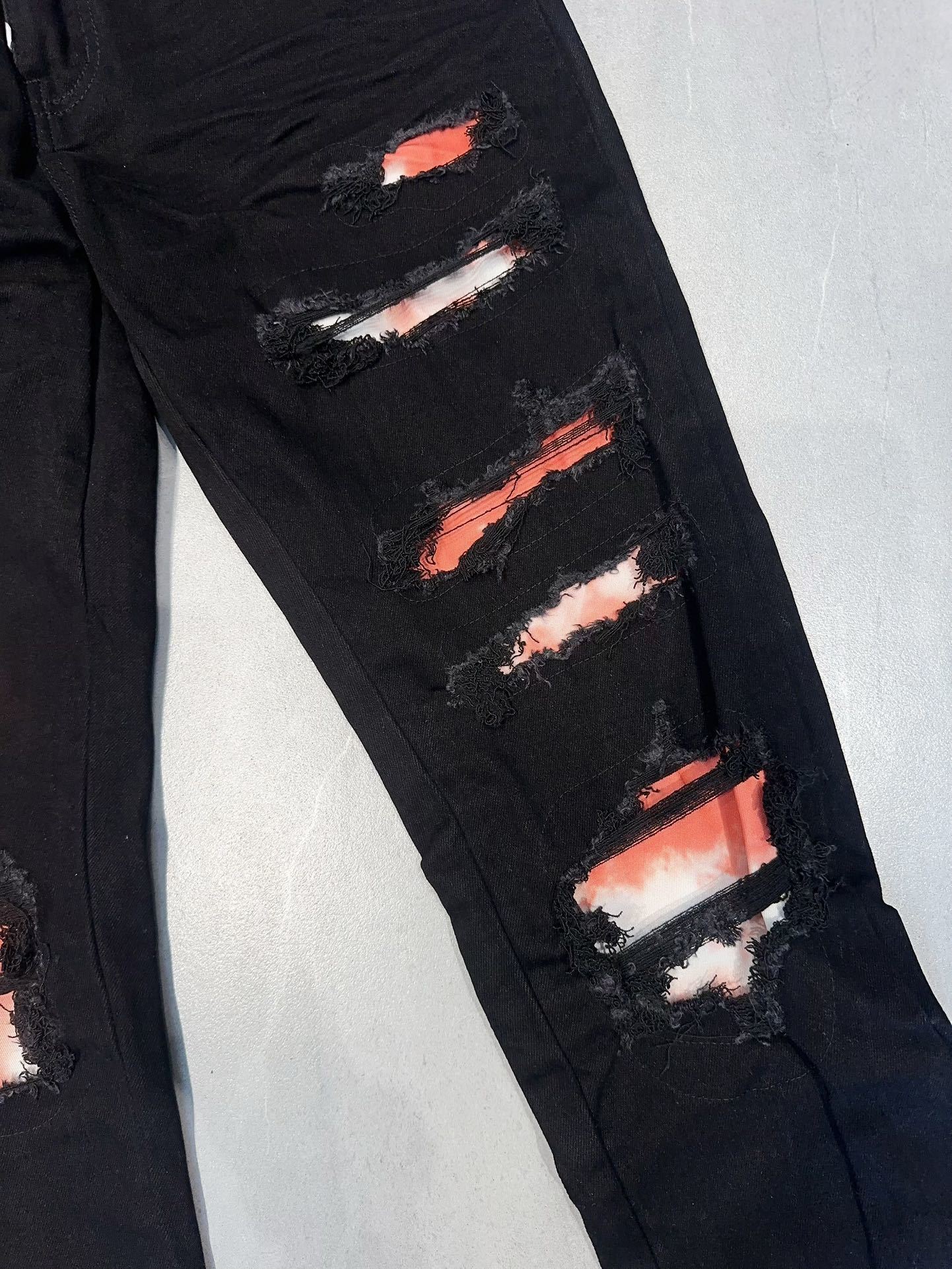 DISTRESSED DENIM “Orange Trash Black”