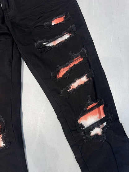DISTRESSED DENIM “Orange Trash Black”