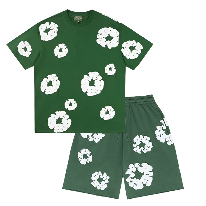 WASHED INDIGO SET “Green”