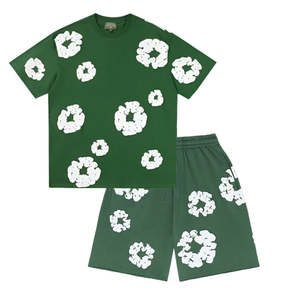 WASHED INDIGO SET “Green”
