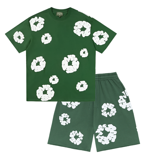 WASHED INDIGO SET “Green”
