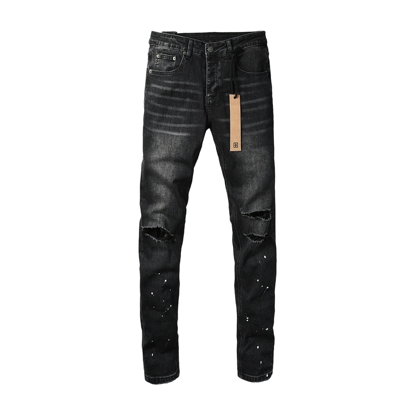 CROSS STITCH DENIM “Jet Knee-Rip”