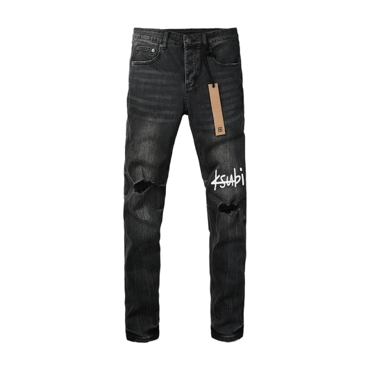 CROSS STITCH DENIM “Jet Knee”