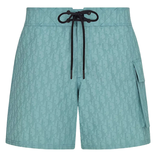 WOVEN JACQUARD SHORTS 'Emerald Monogram'